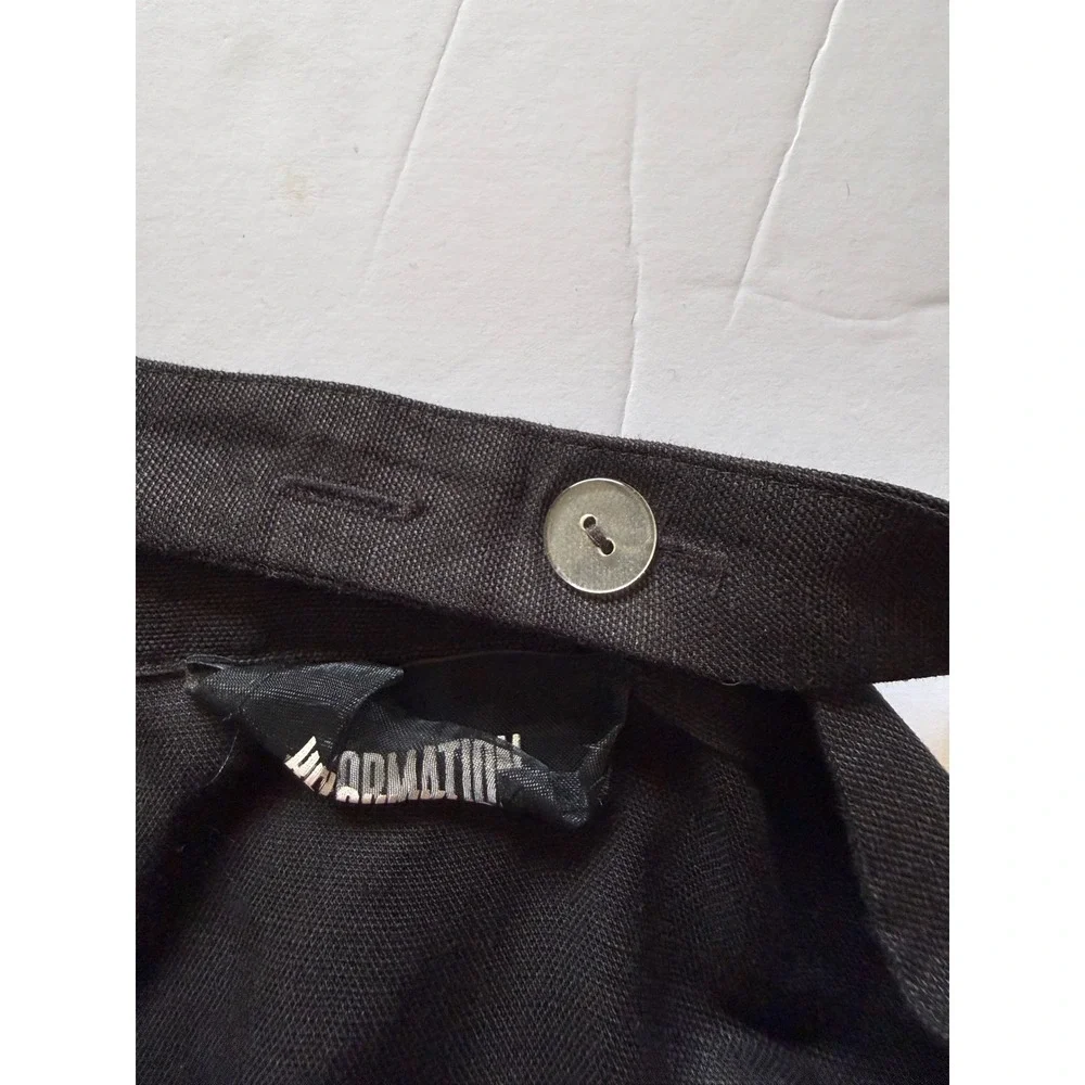 Reformation Black Linen Blend Wide Leg Jumpsuit Square Neck Sleeveless Size XS